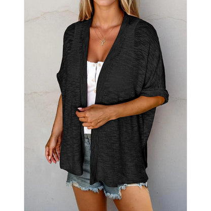 🏖️Women's Lightweight Cardigan – Oversized 2026 Summer Short Sleeve Open Front Beach Cover-Up