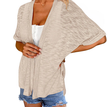🏖️Women's Lightweight Cardigan – Oversized 2026 Summer Short Sleeve Open Front Beach Cover-Up