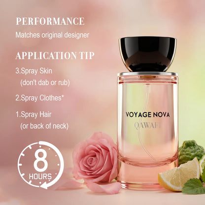 🔥Last Day 49% OFF🌹Voyage Nova | Rosey Fruity Floral | Extrait De Parfum | Long Lasting Luxury Fragrance