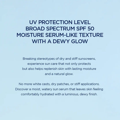 Hyalu-Cica Water-Fit Sun Serum – 50ml OTC Lightweight Sunscreen