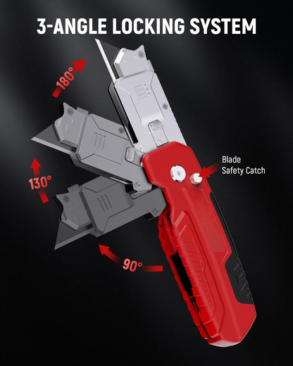 2-in-1 Utility Knife Scraper – Folding Utility Tool with 3 SK2 Blades