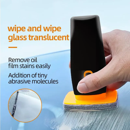Glass Emulsion – Windshield Oil Film Eraser Wand, All-in-One Pro Kit with Glass Cleaning Formula & Sponge