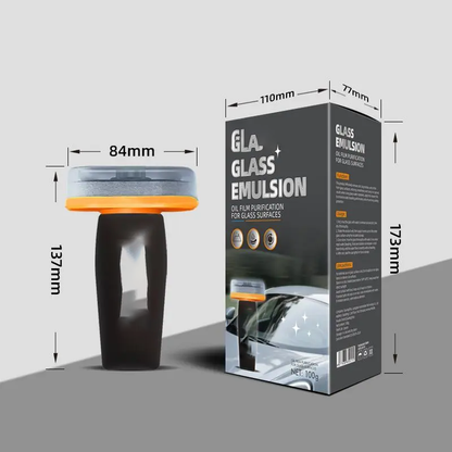 Glass Emulsion – Windshield Oil Film Eraser Wand, All-in-One Pro Kit with Glass Cleaning Formula & Sponge