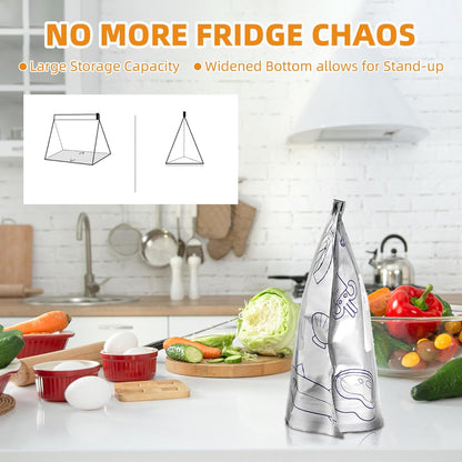 Reusable Aluminum Foil Sealable Storage Bags – Airtight Resealable Zipper Pouches with Stand-Up Bottom & Label