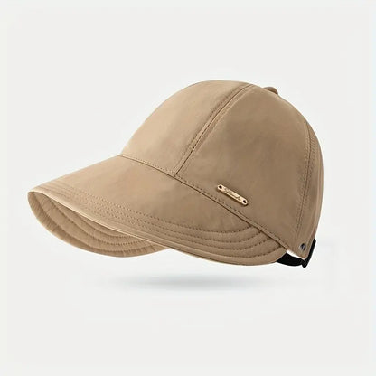 Women's Wide Brim Sun Visor Hat – UPF 50+ Open Top Cap for Ponytails, Golf & Beach