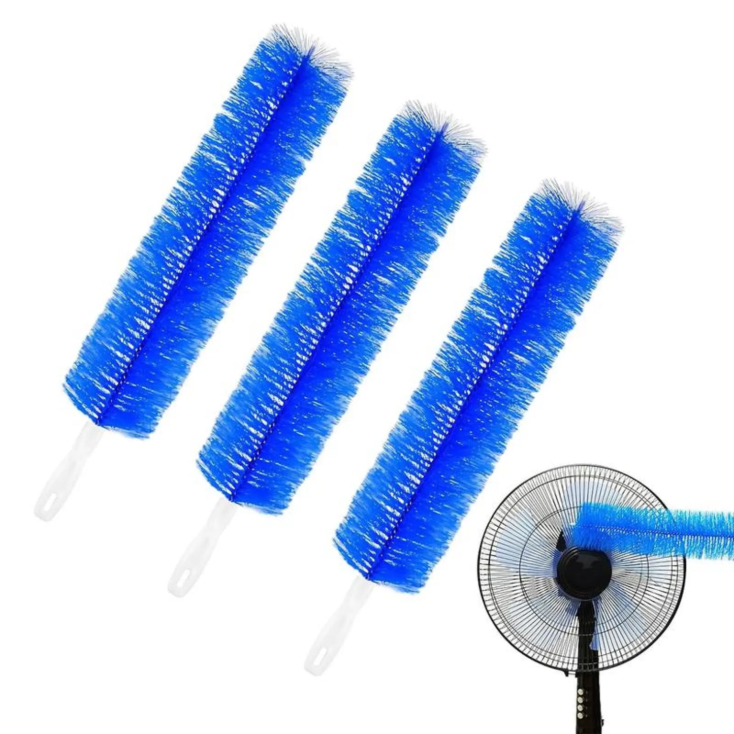 Bendable Fan Cleaner Brush – 3-Pack Reusable Microfiber Dust Remover