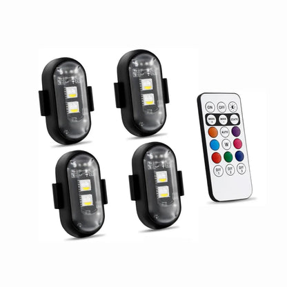 RGB LED Aircraft Strobe Light – Wireless Remote Control, 8 Colors & Multiple Flashing Modes