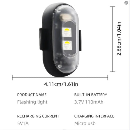 RGB LED Aircraft Strobe Light – Wireless Remote Control, 8 Colors & Multiple Flashing Modes