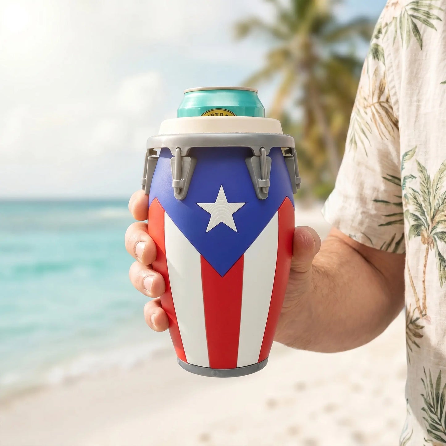 Conga Style Can Holder – 3D Printed 12oz Can Stand, Portable Drink Carrier