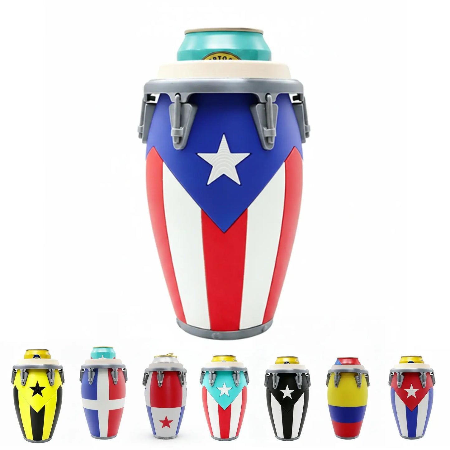 Conga Style Can Holder – 3D Printed 12oz Can Stand, Portable Drink Carrier