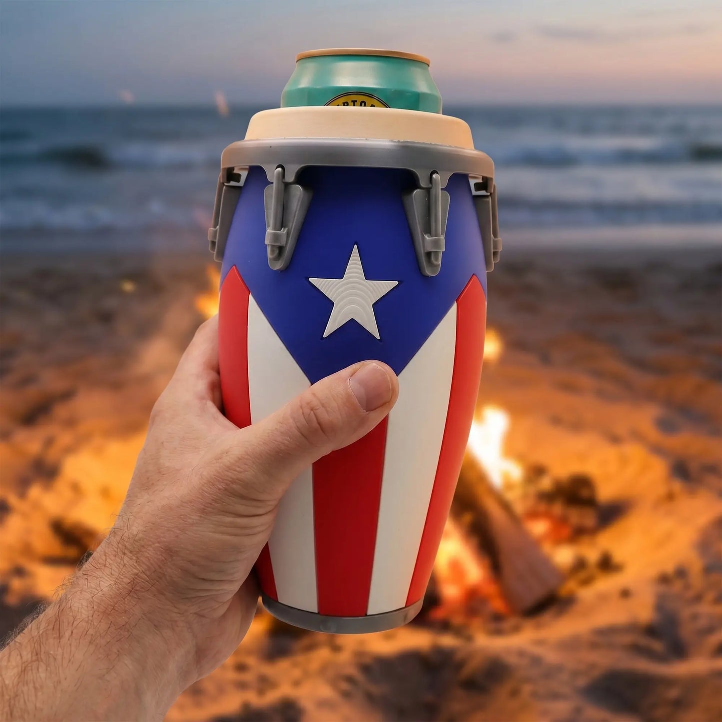 Conga Style Can Holder – 3D Printed 12oz Can Stand, Portable Drink Carrier