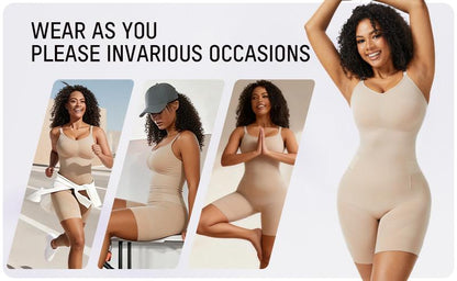 Shapewear Tummy Control Butt Lifter Bodysuit – Back Pull Down Design with Cotton Gusset