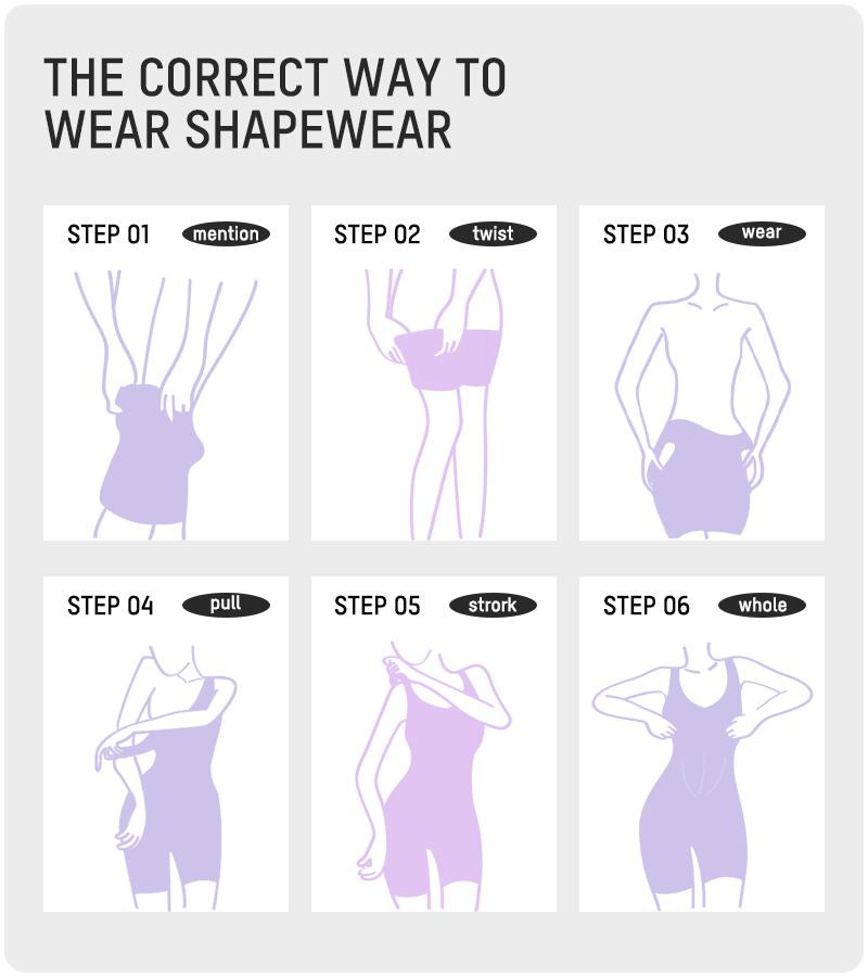 Shapewear Tummy Control Butt Lifter Bodysuit – Back Pull Down Design with Cotton Gusset