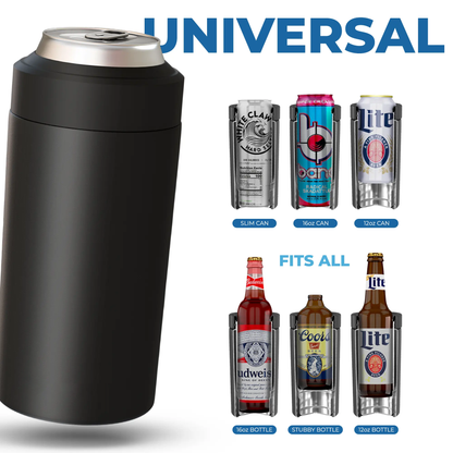 Universal Can Cooler – Fits 12oz Cans, Slim Cans, 12oz Bottles, 16oz Cans & More