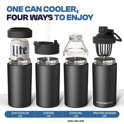 Universal Can Cooler – Fits 12oz Cans, Slim Cans, 12oz Bottles, 16oz Cans & More