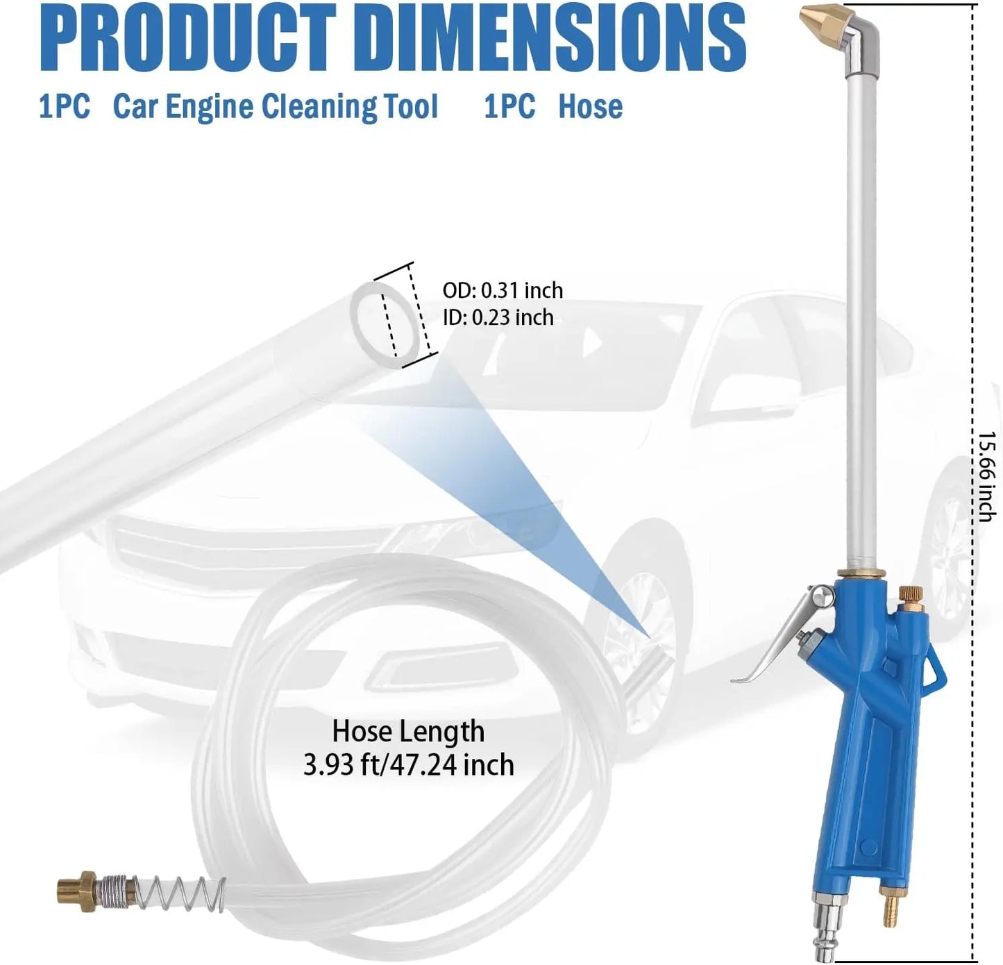 Pneumatic Air Blow Gun – Heavy-Duty Industrial Metal Cleaning Tool for Mechanics
