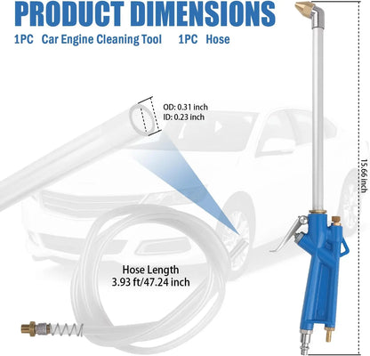Pneumatic Air Blow Gun – Heavy-Duty Industrial Metal Cleaning Tool for Mechanics