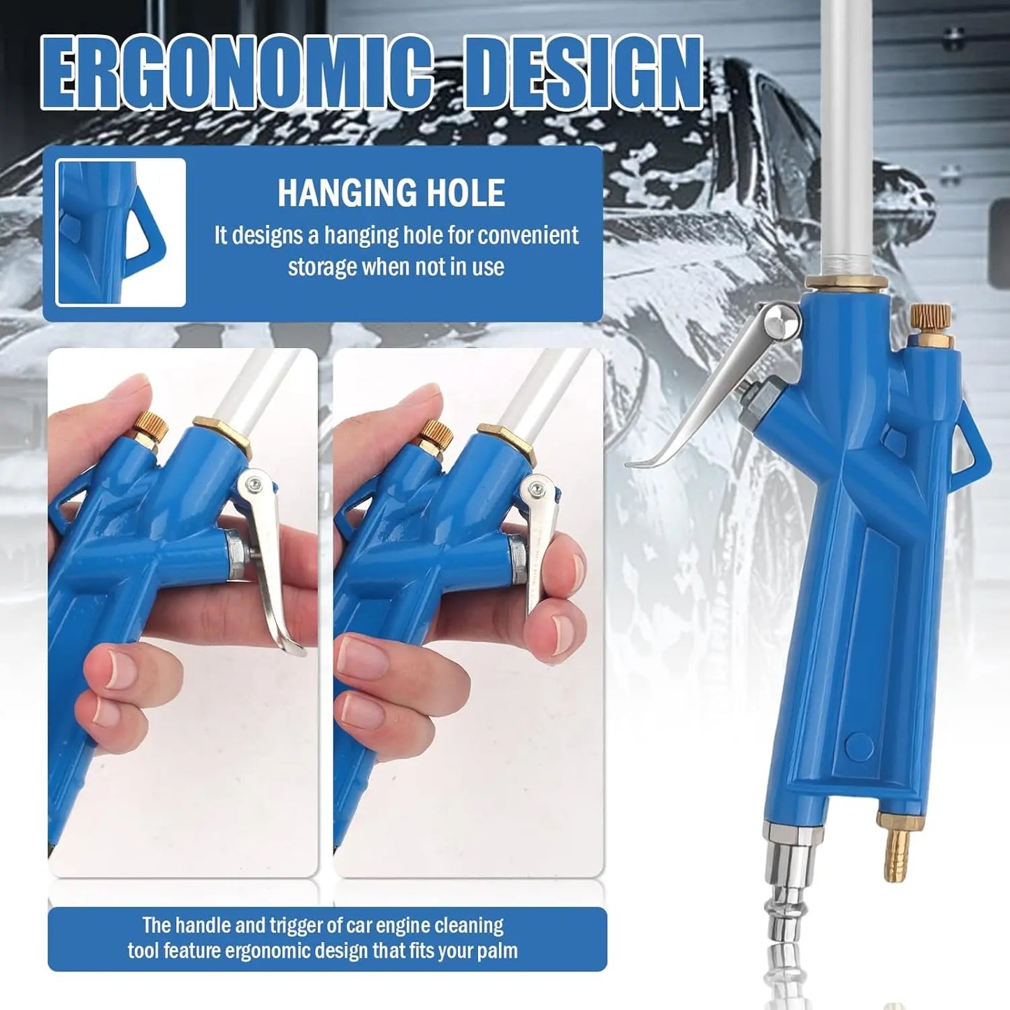 Pneumatic Air Blow Gun – Heavy-Duty Industrial Metal Cleaning Tool for Mechanics