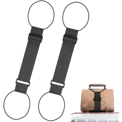 Multi-Use Strong Adjustable Luggage Connector Straps – 2-Pack Rainbow Travel Straps