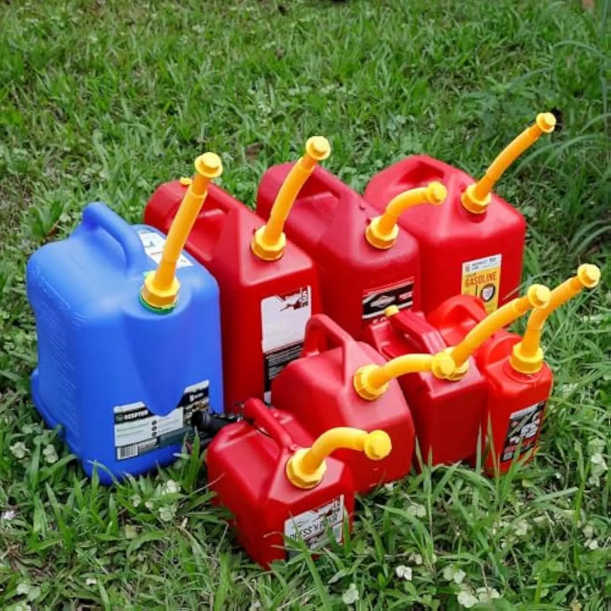 Gas Can Spout Replacement Kit – Yellow Nozzle with Gaskets (3 Kit)