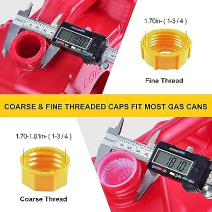 Gas Can Spout Replacement Kit – Yellow Nozzle with Gaskets (3 Kit)