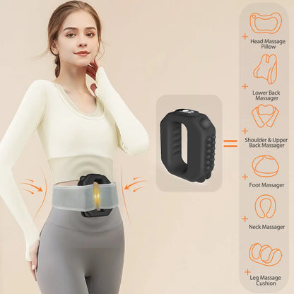 🔥2026 New Fascia Ring, Hands-Free Waist & Back Massager, Upgraded 55in Strap Cordless Muscle Recovery, Gift for Parents