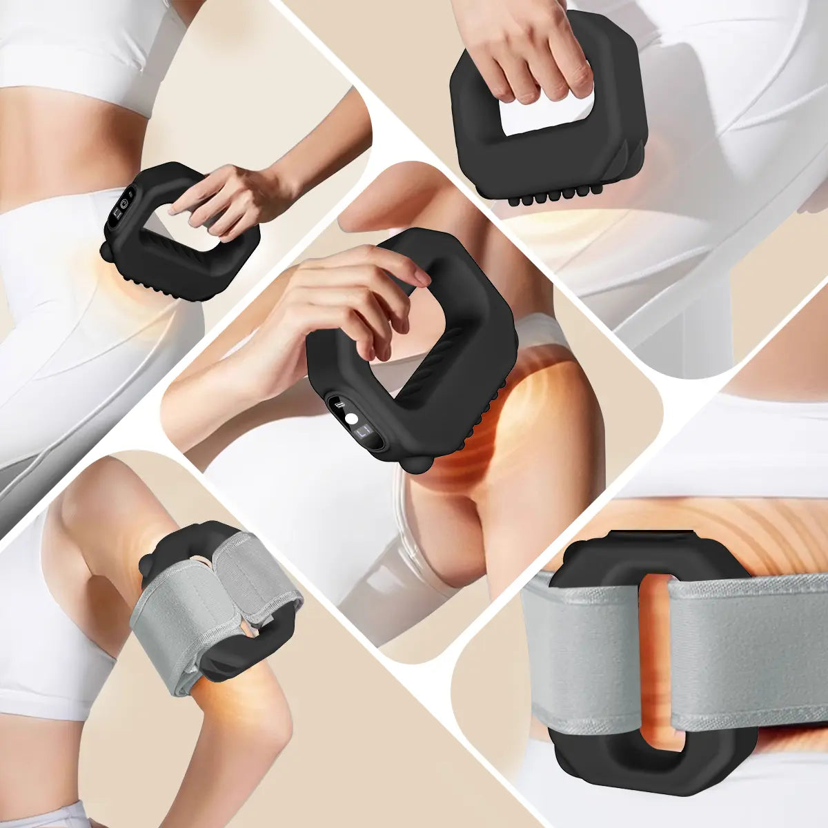 🔥2026 New Fascia Ring, Hands-Free Waist & Back Massager, Upgraded 55in Strap Cordless Muscle Recovery, Gift for Parents