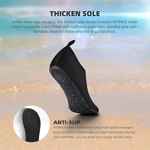 Men Women Quick Dry Water Shoes, Barefoot Aqua Socks for Beach Swim Yoga River Hiking