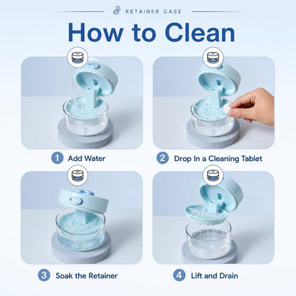 All-In-One Retainer Case – Clean, Rinse & Store in One Compact Portable Design