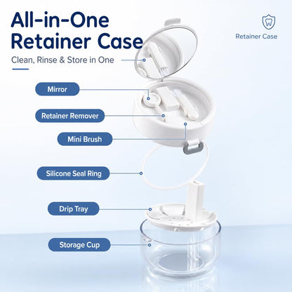 All-In-One Retainer Case – Clean, Rinse & Store in One Compact Portable Design