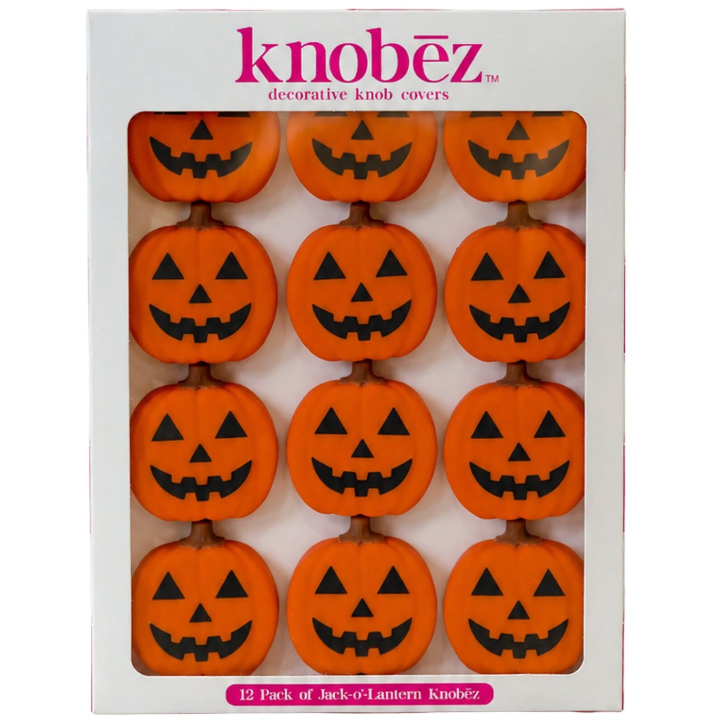Decorative Knob Covers – Jack-o'-Lantern 12-Pack
