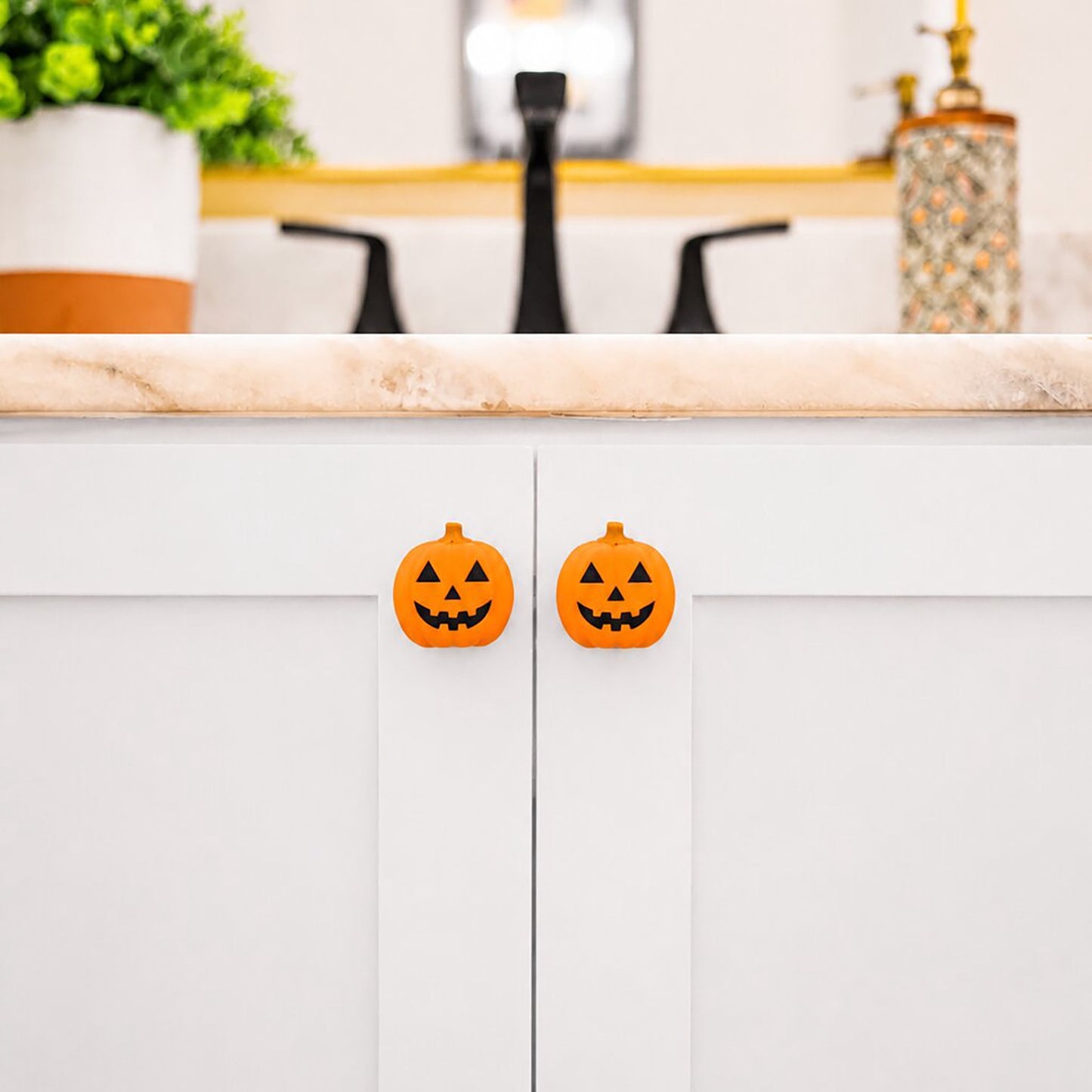 Decorative Knob Covers – Jack-o'-Lantern 12-Pack