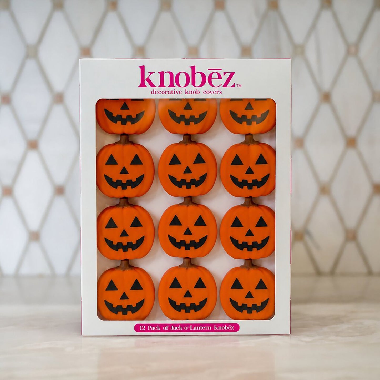 Decorative Knob Covers – Jack-o'-Lantern 12-Pack