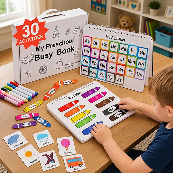 📚 Preschool Learning Activity Book – 30 Hands-On Activities