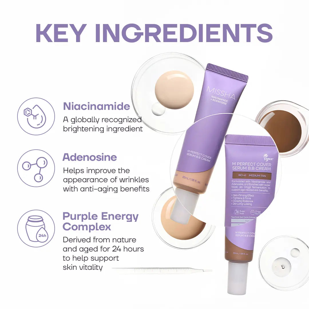 Perfect Cover Serum BB Cream – Skincare-Infused Serum BB for Anti-Aging & 24H Radiant Glow