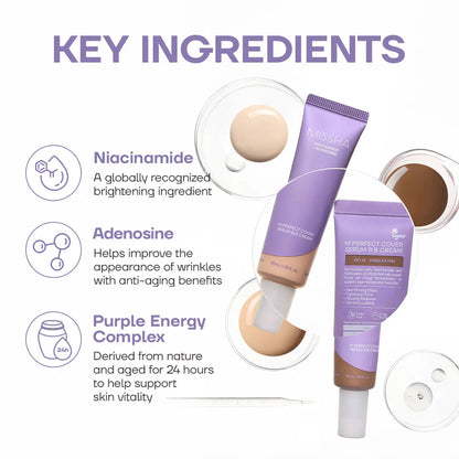Perfect Cover Serum BB Cream – Skincare-Infused Serum BB for Anti-Aging & 24H Radiant Glow