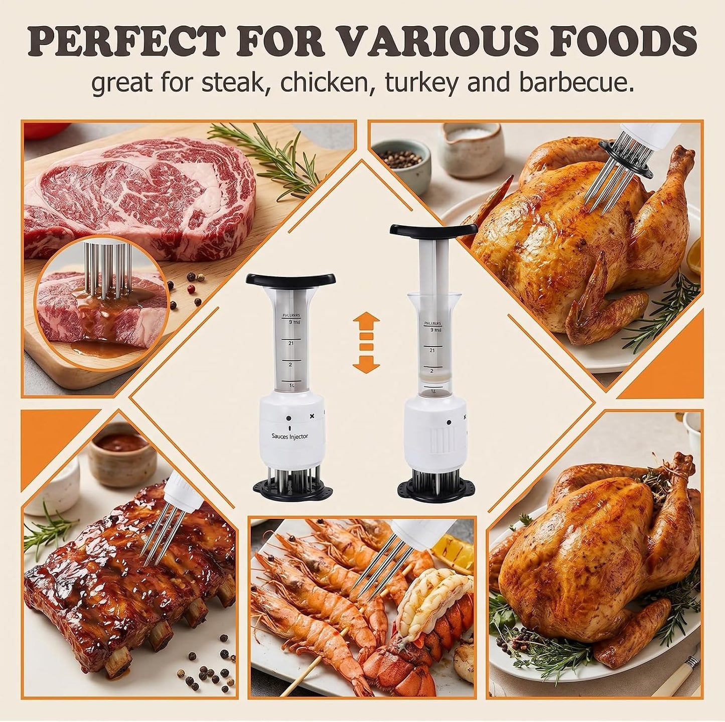 BBQ Flavor Injector & Meat Tenderizer