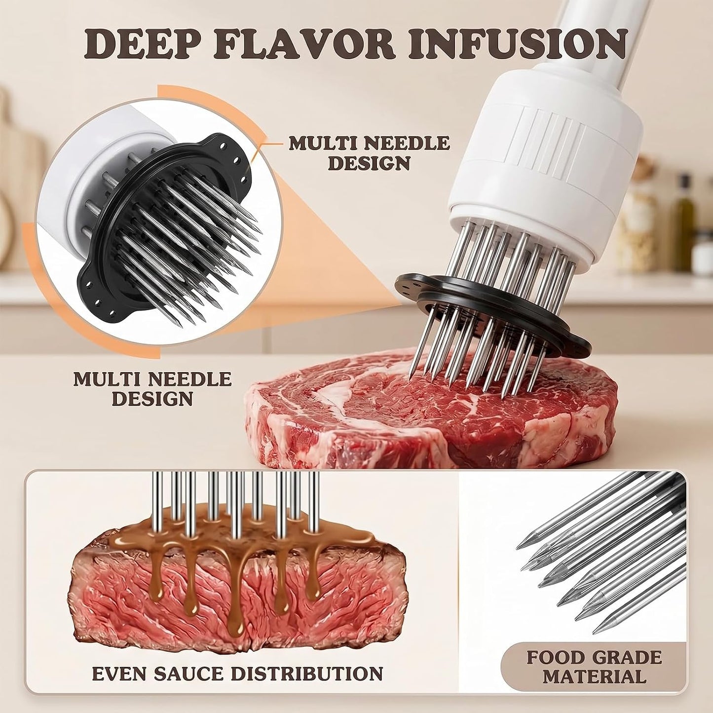 BBQ Flavor Injector & Meat Tenderizer