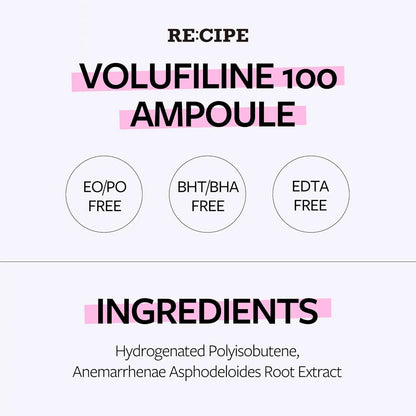 RE:CIPE Volufiline 100% Ampoule – DIY Skin Care Booster for Face & Body