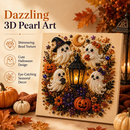 👻✨ Halloween Pearl Art DIY Kit – Turn Tiny Pearls into Spooky-Cute Magic