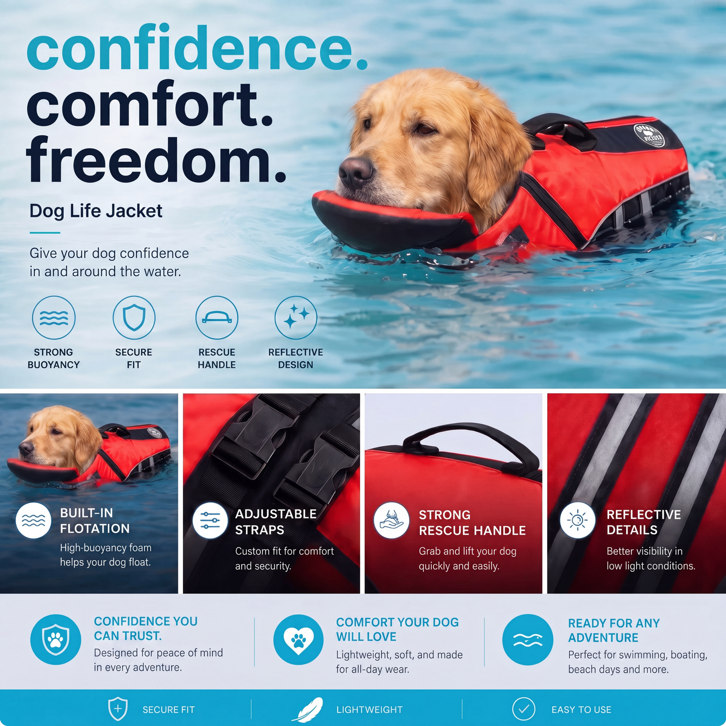🐶 Keep Your Dog Safer in the Water — Rescue Life Jacket | 49% OFF 🌊