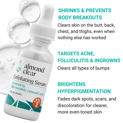 Almond Clear Level 2 Mandelic Acid Serum – Body Acne & Folliculitis Treatment