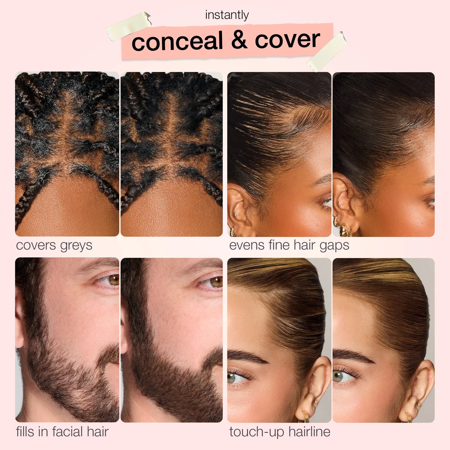 ✨ Instant Hairline Concealer – Fuller-Looking Roots in Seconds
