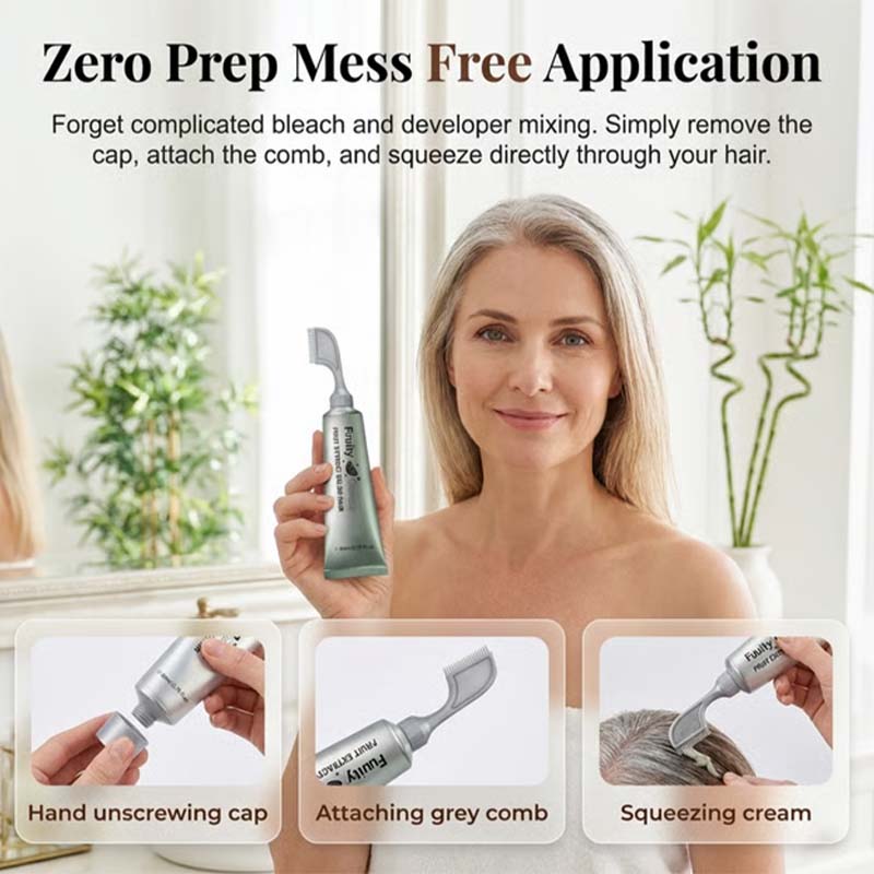 ✨Fruit Hair Dye Cream, Covers Gray & Nourishes