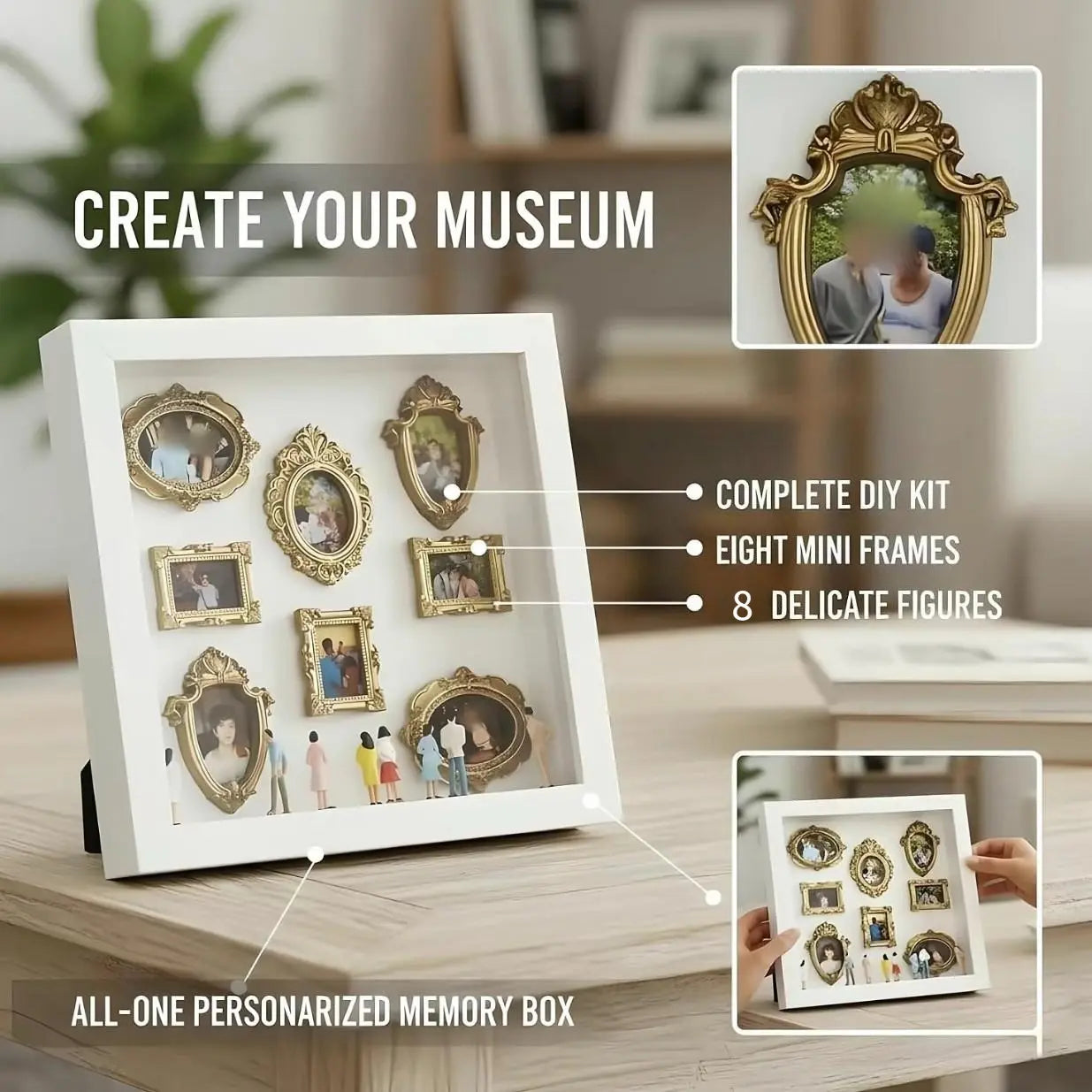 DIY Mini Museum Silhouette Box – Personalized Shadow Frame Display Case