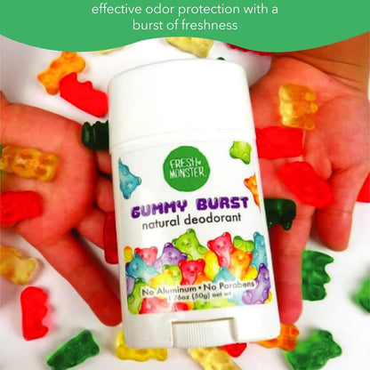 Fresh Monster Gummy Burst Natural Deodorant – Aluminum-Free Deodorant for Kids & Teens
