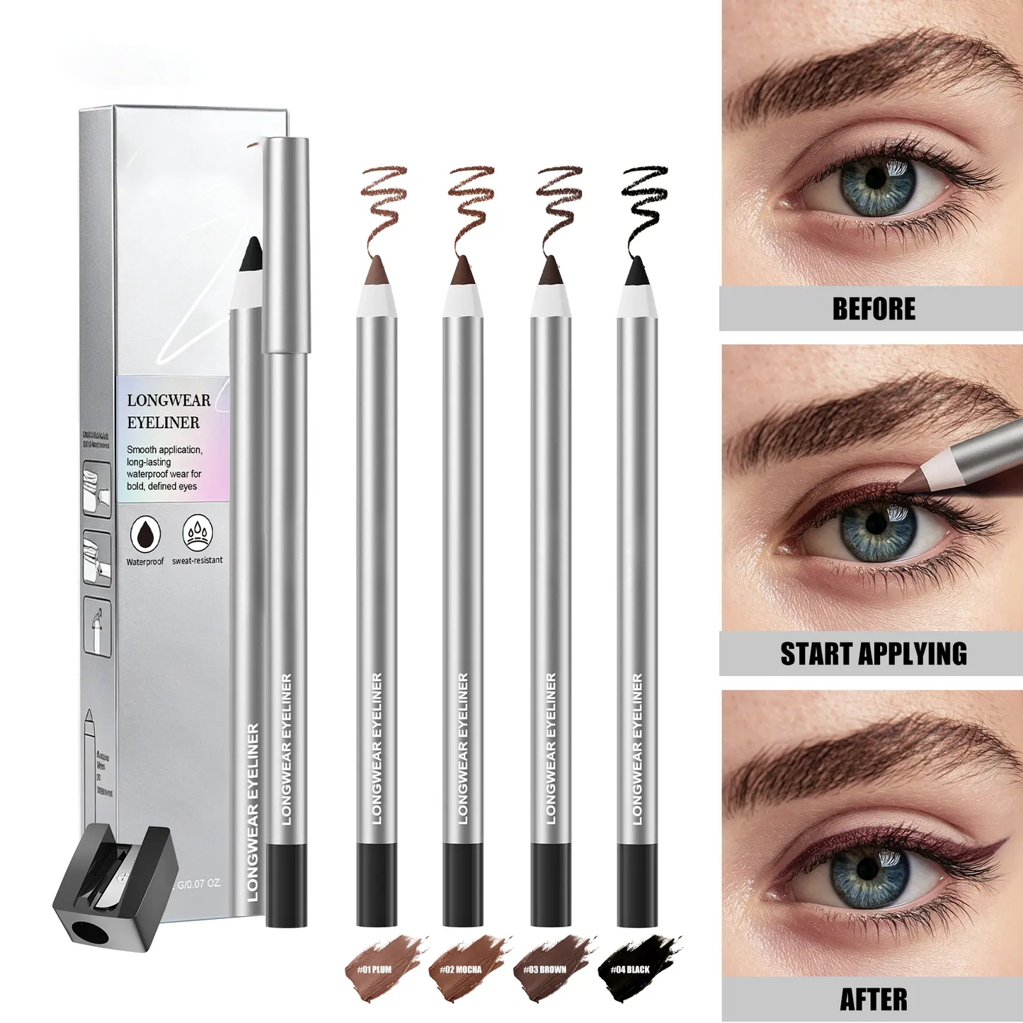 Longwear Eyeliner – Waterproof, Smudge-Proof, 24-Hour Stay