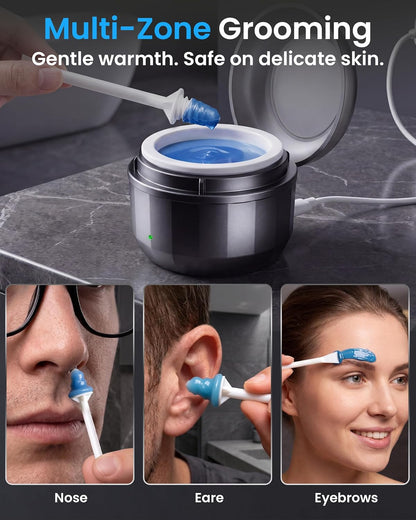 Kit de cera para la nariz, kit de cera para el vello nasal para hombres y mujeres, depilación nasal sin dolor.