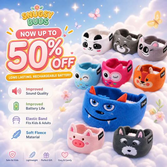 Snugsy Buds 2.0 – Cozy Kids Sleep Headphones