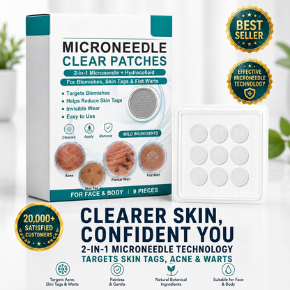 ✨ 2-in-1 Microneedle & Hydrocolloid Patches for Acne & Blemishes | Targeted Face & Body Spot Care